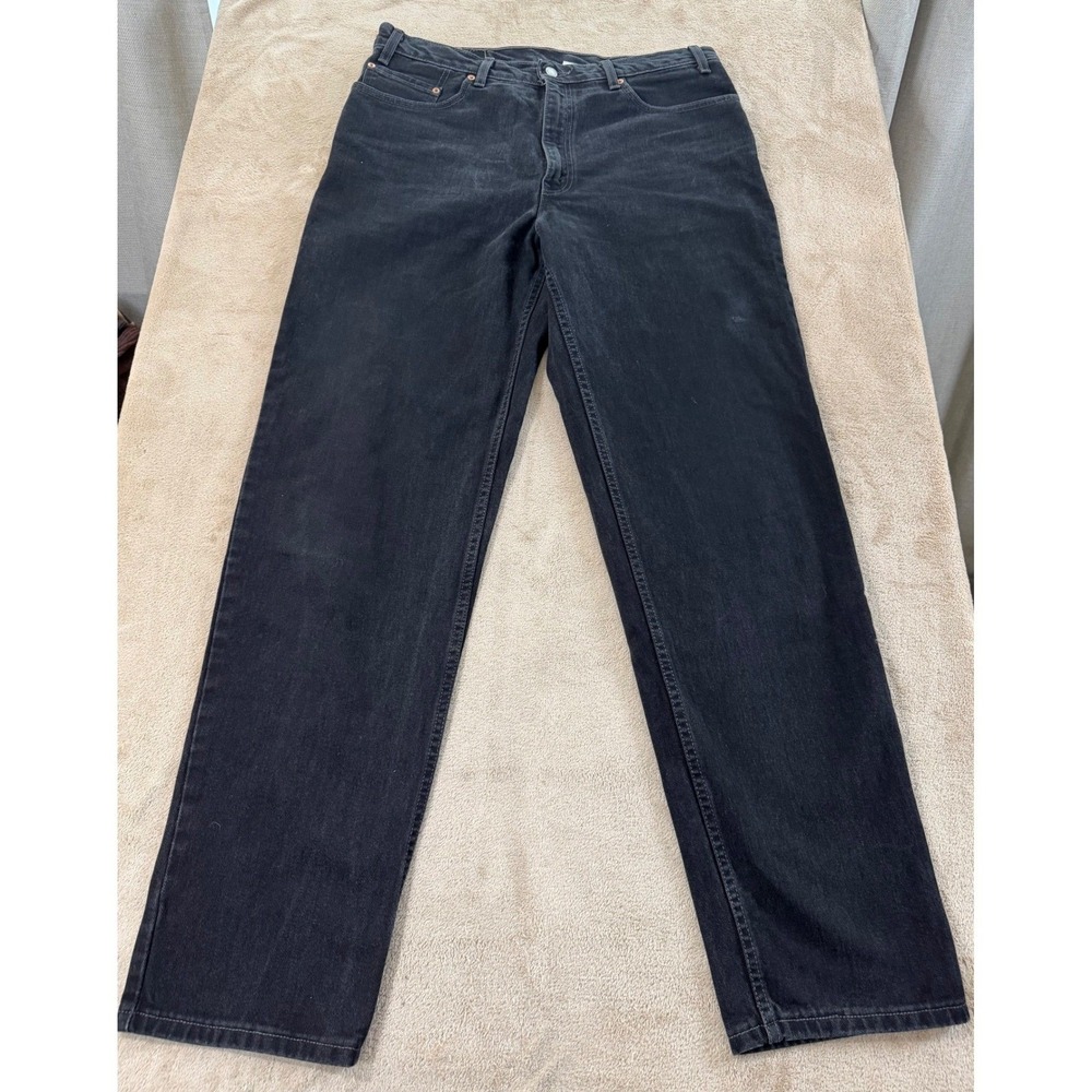 Vintage Y2K 2000's Levi's 550 Jeans Men 38x36 Black Denim Relaxed Fit Grunge EUC